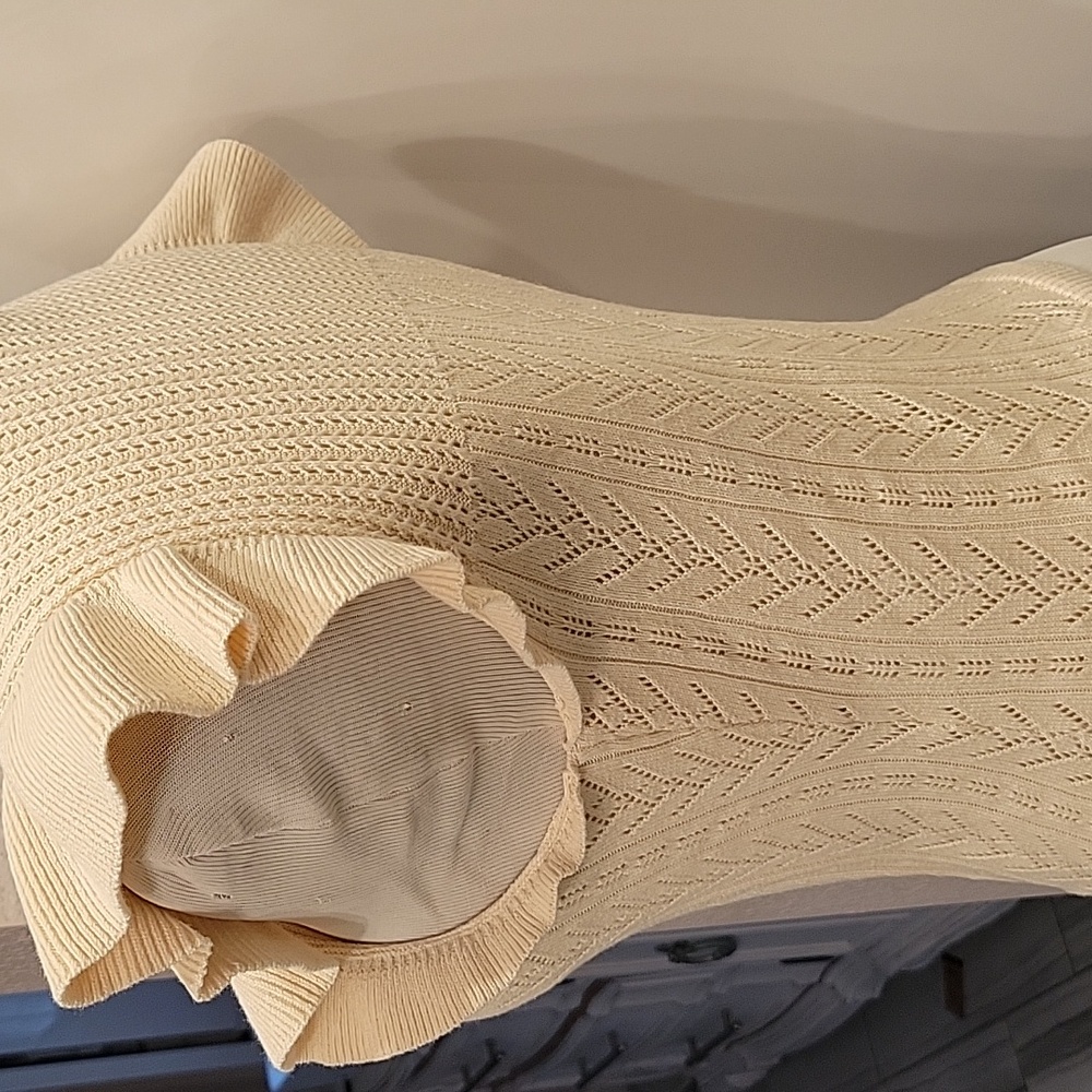 And Now This Cream Knit Ruffle Sleeve Top - Picture 3 of 6